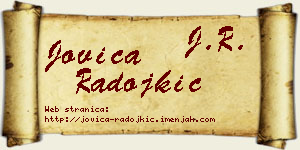 Jovica Radojkić vizit kartica